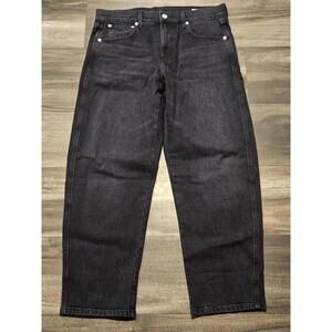 AYR Jeans Womens 28 Black The Knockout Barrel Leg Denim Stretch Organic Relaxed